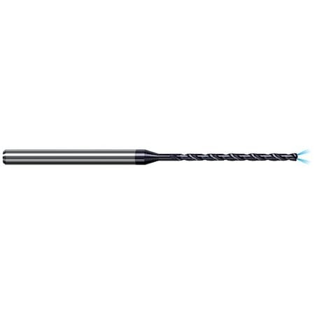 Harvey Tool 3mm Drill dia. x 42mm Flute Length Carbide HP Drill for Deep Hole, 2 Flutes, AlTiN Nano Coated ACD1181-C6